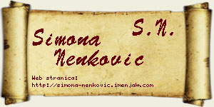Simona Nenković vizit kartica
